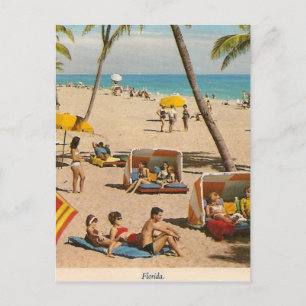 Carte Postale Vintage Retro Florida Beach Travel