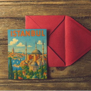 Carte Postale Vintage Retro Istanbul Turquie Sainte-Sophie