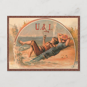 Carte postale vintage Retro Love You & I