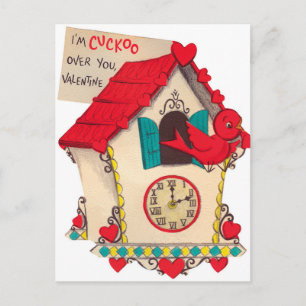 Carte postale Vintage Retro Valentine bird