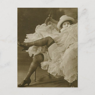 Carte Postale Vintage risque dancing girl photo