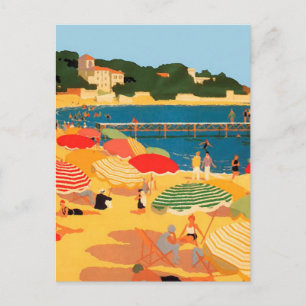 Carte postale vintage Riviera Beach Illustration