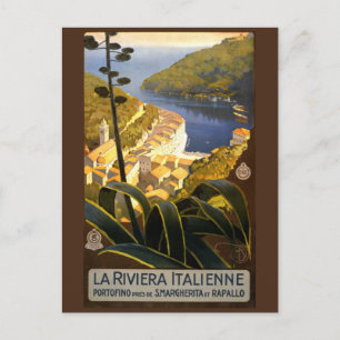 Carte postale vintage Riviera italienne Italie