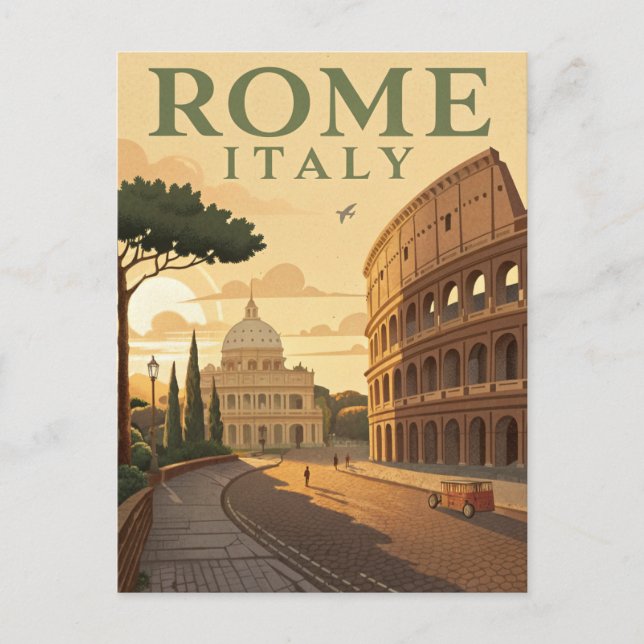 Carte Postale Vintage Rome Travel (Devant)