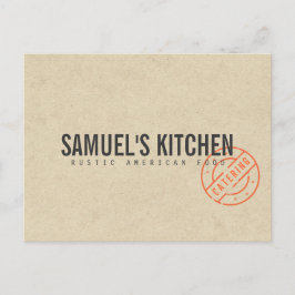Carte Postale Vintage Rustique Bold Stamped Logo Kraft Look