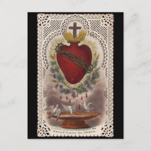 Carte postale vintage Sacred Heart