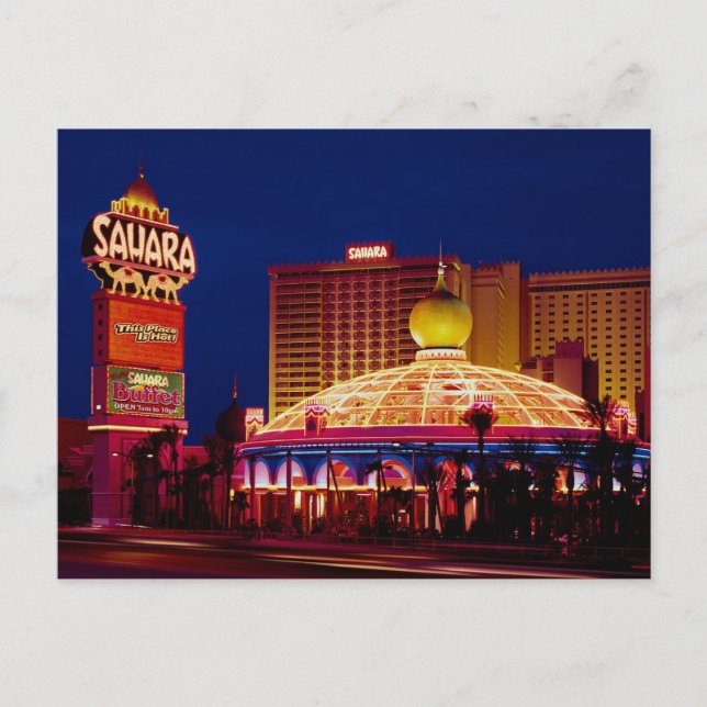 Carte Postale Vintage Sahara Hotel Las Vegas (Devant)
