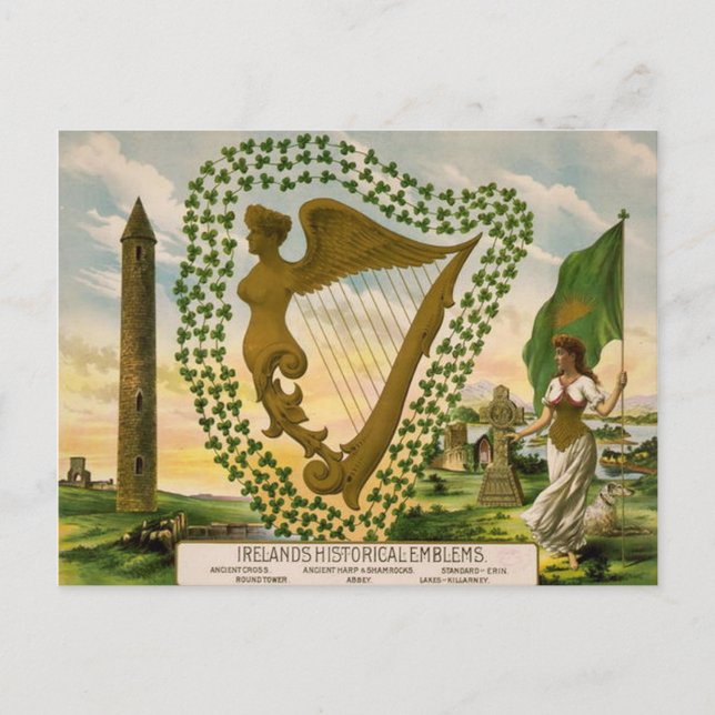Carte Postale Vintage : Saint Patrick's day - (Devant)
