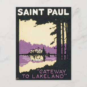 Carte Postale Vintage Saint Paul Lakeland MN