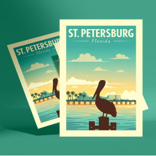 Carte Postale Vintage Saint-Pétersbourg Floride