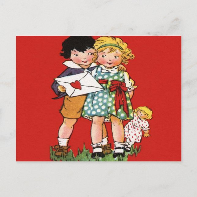 Carte postale Vintage Saint Valentin (Devant)