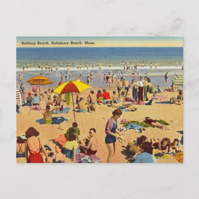 Carte Postale Vintage, Salisbury Beach, Massachusetts (Devant)