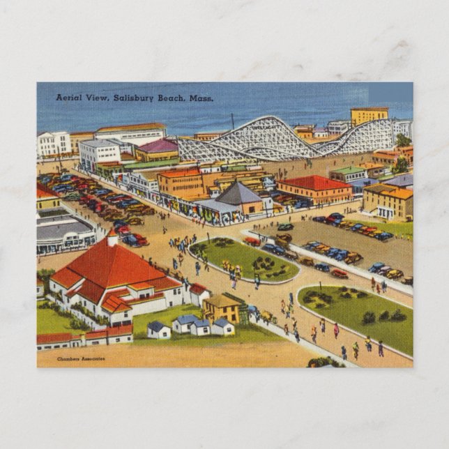 Carte Postale Vintage Salisbury Beach, Massachusetts (Devant)