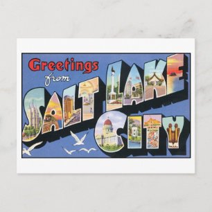 Carte postale vintage Salt Lake City