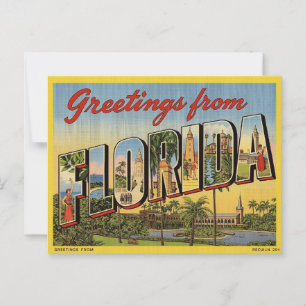 Carte Postale Vintage "Salutations de Floride"