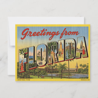 Carte Postale Vintage "Salutations de Floride"