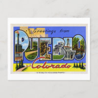 Vintage Salutations de Pueblo, Colorado