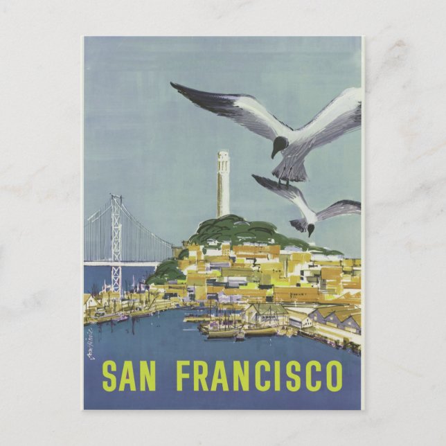 Carte postale vintage San Francisco (Devant)