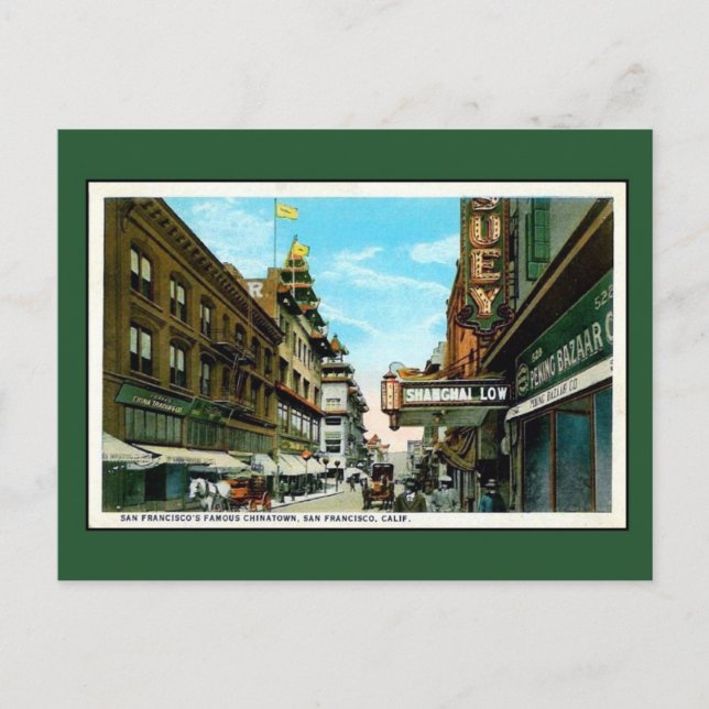 Carte Postale Vintage San Francisco Chinatown (Devant)
