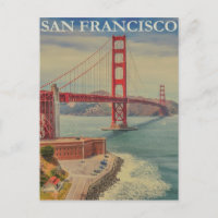 Carte postale vintage San Francisco Travel