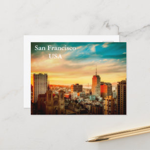 Carte Postale Vintage San Francisco USA Travel Tourisme