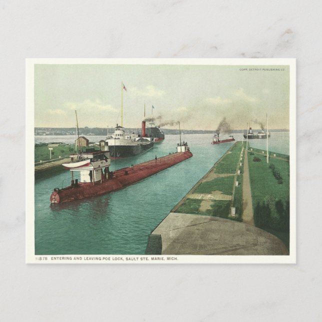Carte Postale Vintage Sault Ste. Marie (Devant)