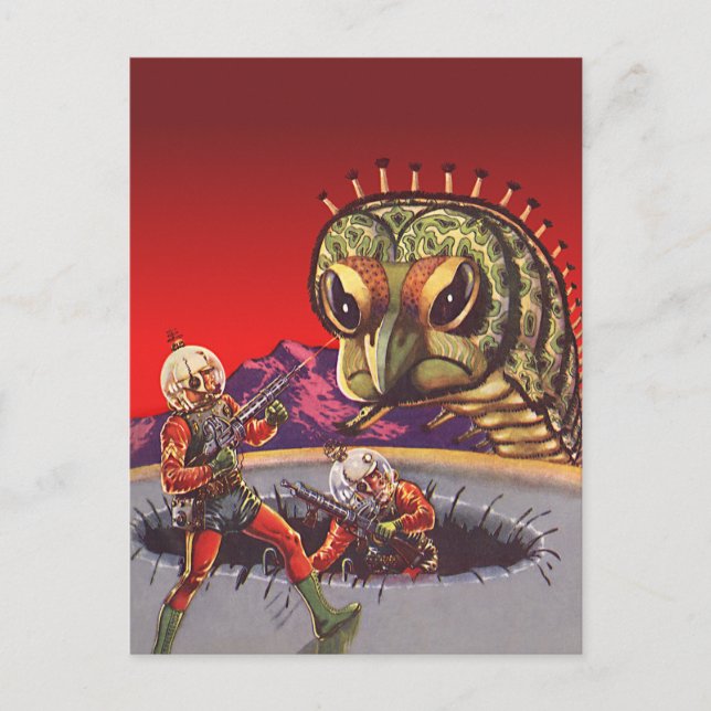 Carte Postale Vintage Science Fiction Géante Centipede Guerre de (Devant)