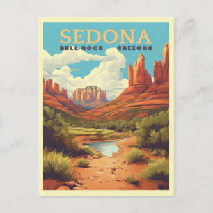 Carte Postale Vintage Sedona Arizona Travel