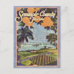 Carte Postale Vintage Seminole Comté de Floride