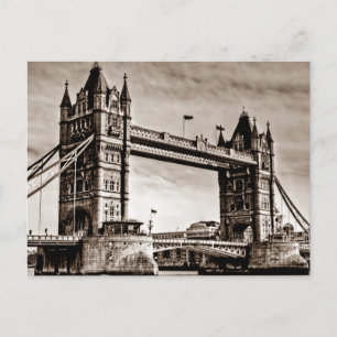 Carte Postale Vintage Sepia London Tower Bridge