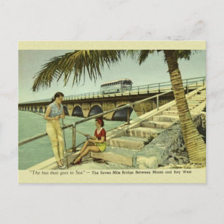 Carte postale vintage Seven Mile Bridge Florida