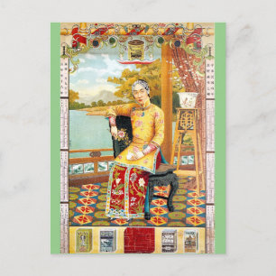 Carte Postale Vintage Shanghai Publicité Cigarette