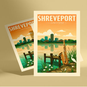 Carte Postale Vintage Shreveport Louisiane