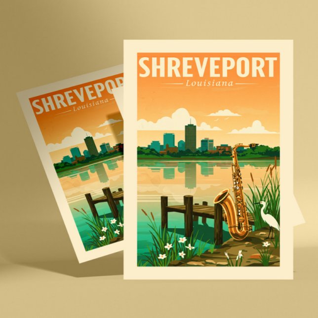 Carte Postale Vintage Shreveport Louisiane (Créateur téléchargé)