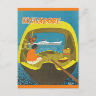 Carte Postale Vintage Singapour