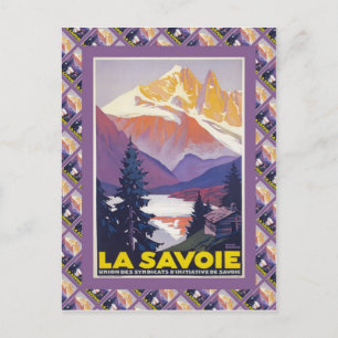 Carte Postale Vintage Ski Poster, France, La Savoie