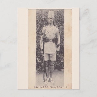 Carte Postale Vintage, soldat du Commonwealth, Nairobi, Kenya