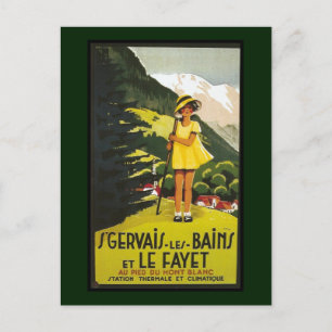 Carte Postale Vintage St Gervais les Bains Travel