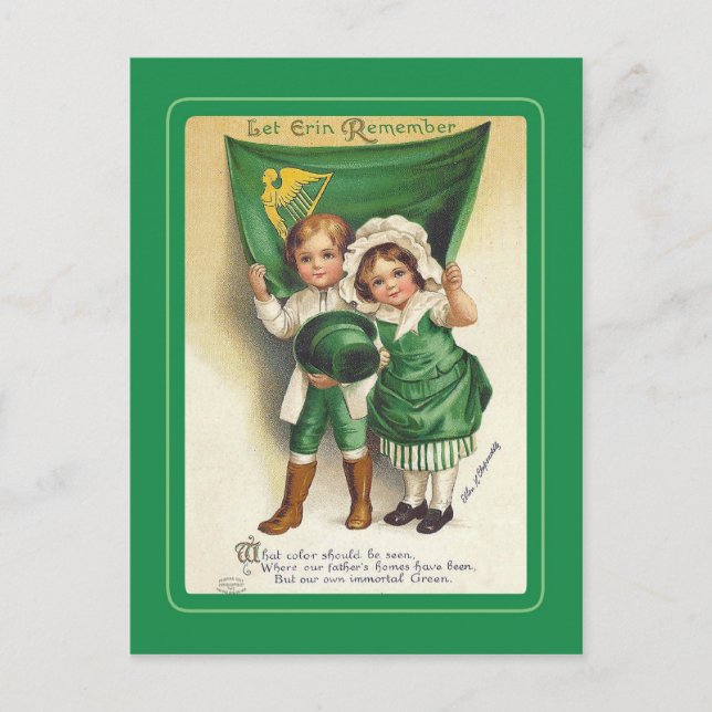 Carte postale vintage St Patrick's Day (Devant)