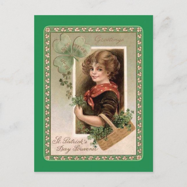 Carte postale vintage St Patrick's Day (Devant)