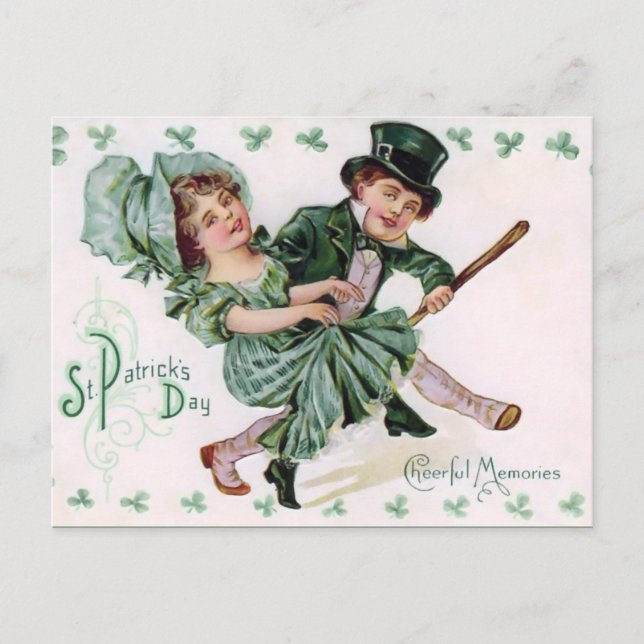 Carte postale vintage St. Patrick's Day (Devant)