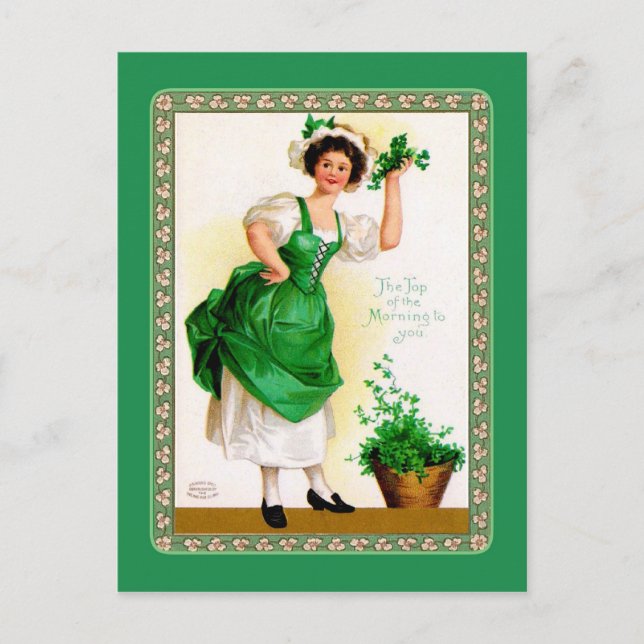 Carte postale vintage St Patrick's Day (Devant)