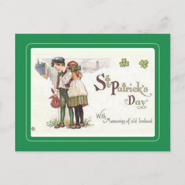 Carte postale vintage St Patrick's Day (Devant)
