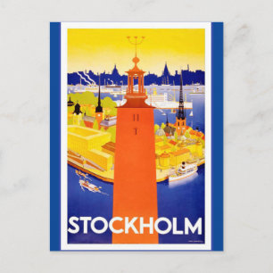 Carte Postale Vintage Stockholm