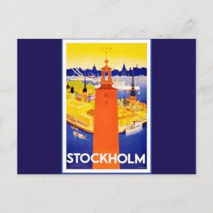 Carte Postale Vintage Stockholm Suède