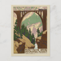 Vintage Suisse Alpes suisses Voyage en train