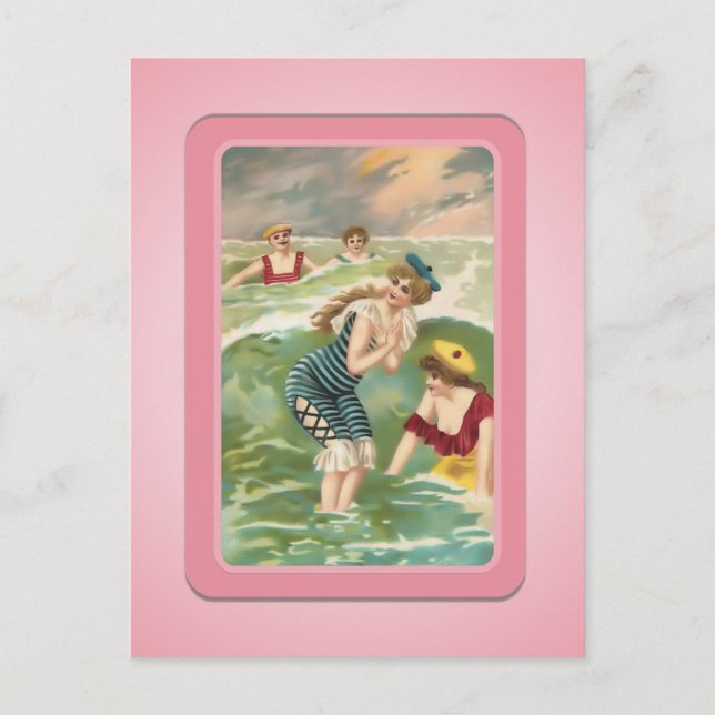 Carte postale vintage Sun Bather Beach Babes (Devant)
