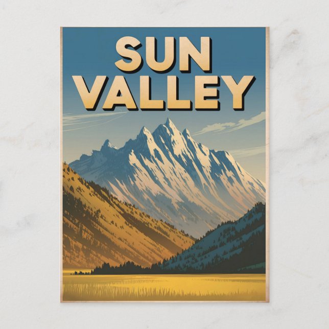 Carte Postale Vintage Sun Valley Idaho (Devant)