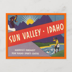 Carte Postale Vintage Sun Valley Idaho