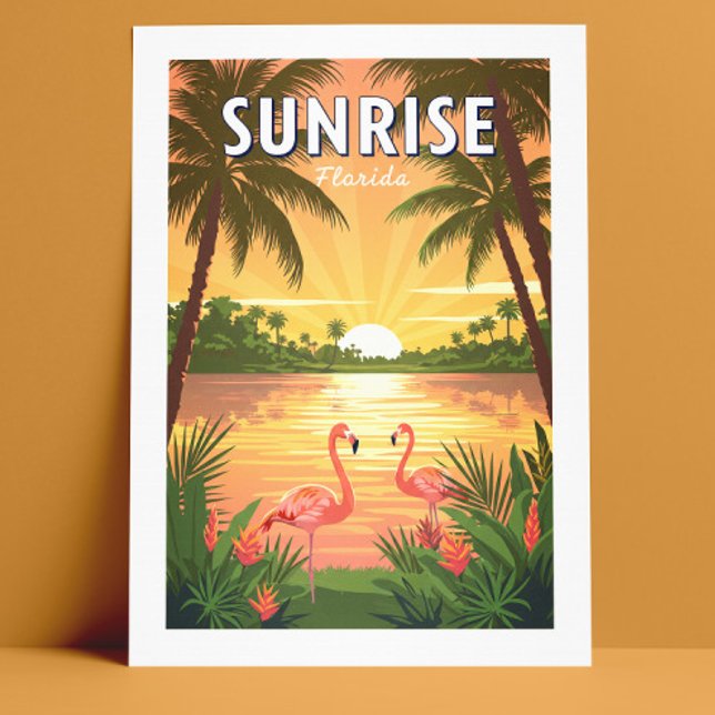 Carte Postale Vintage Sunrise Floride (Créateur téléchargé)